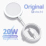Carregador sem fio magnético, original para Apple, 20W
