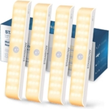 Luzes de armário LED com sensor de movimento recarregável via USB (pack de 4)