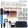 Kit de pirografia para madeira, couro com 76 peças