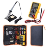 Kit soldar, ferro com temperatura ajustável 60W mais multímetro digital