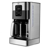 Máquina de café expresso programável 12 xícaras 1,8L LCD Touch Screen, Limpeza automática, Filtro reutilizável