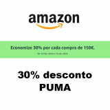 Economize 30% por cada compra de 150€ em produtos PUMA