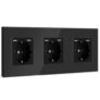 Tomada de parede tripla com 2 portas USB (máximo 2.1A)
