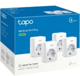 4 x Tapo P100 Mini tomada inteligente Wi-Fi, ideal para programar
