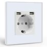 Tomada de parede com 2 portas USB