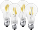 LEDVANCE Smart LED Bluetooth, Filament Classic, E27 de 5,5W = 60W , (2700 K), embalagem de 4