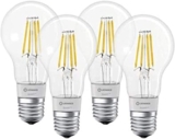 LEDVANCE Smart LED Bluetooth, Filament Classic, E27 de 5,5W = 60W , (2700 K), embalagem de 4