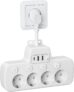 Extensões de tomadas com interruptor 4 tomadas e 3 USB