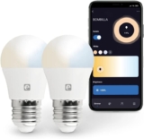 Smart Pack de 2 lâmpada LED inteligente com Wi-Fi esférica, 5,5W