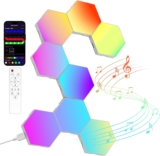 Luzes de parede hexagonal LED 8 peças RGB Gaming