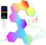 Luzes de parede hexagonal LED 8 peças RGB Gaming