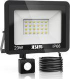 JESLED 20W Foco LED exterior, 2200LM, + sensor de movimento