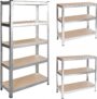 Estantes para carga pesada com 5 prateleiras em MDF 180 x 90 x 40 cm