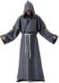 Fato de monge / padre túnica medieval com 1 cruz para Halloween