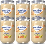 Nutribén Boiões de 4 frutas | pêssego, pêra, banana e maçã, para bebés (6 x 235 g)