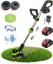 Roçadora a bateria 21 V motor de 750 W + 2 Baterias