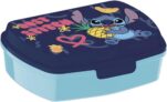 Lancheira Stitch retangular infantil com logo do Stitch