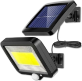 Rluobo Luz solar exterior com sensor de movimento, Cob super brilhantes