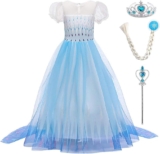 Vestido ELSA com coroa e varinha mágica (Carnaval)