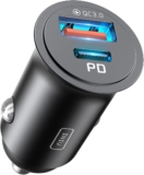 Carregador Auto 60W, USB-C 30W + USB-A 30W 5A USB-A e USB-C