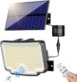 Foco solar exterior, 310 LED/270° iluminação, com comando