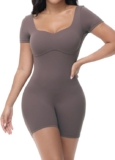 Macacão de ioga para mulher, curto, justo, sexy