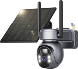 SEHMUA 4G LTE Câmara de vigilância exterior com painel solar e cartão SIM