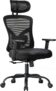 Cadeira de escritório ergonómica com suporte lombar, apoio de cabeça 2D