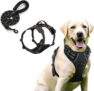 Arnês refletor para Cães, Dog Harness + trela resistente, macio, respirável e ajustável