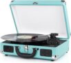 Gira-discos de Vinil fonógrafo Vintage com 3 velocidades