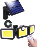 Luz solar exterior com sensor de movimento e comando 171 LED