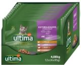 Ultima Comida húmida para gatos esterilizados, 12 x (4 x 85 gr), 4080 g