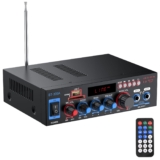 PROZOR Amplificador de áudio 800 W HiFi estéreo Bluetooth 5.0