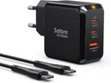 65W USB C Carregador PD3.0 PPS, 3 portas GAN