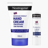 Neutrogena creme de mãos (50 ml) protetor labial SPF 20 (4,8 g)