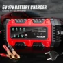 6v/12v 1.5a proteção múltipla carregador de bateria de chumbo-ácido