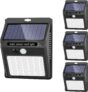 holofotes solares exterior de jardim, holofotes LED (4 unidades)