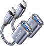 Adaptador USB tipo C cabo OTG para USB 3.0 [2 peças]