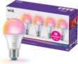 WiZ Lâmpada inteligente LED A60, RGB, E27, equivalente a 60 W, 2200-6500 K, 806 lm