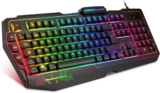 Teclado de gaming K900 – 105 Teclas SemiMecánicas Retroiluminacão LED RGB Teclas Anti-ghosting