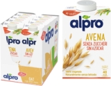 Alpro Bebida vegetal de aveia sem açúcar, conjunto de 8 x 500 ml