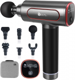 Pistola de massagem muscular, 3200 rpm, bateria de 2500 mAh carregamento USB-C