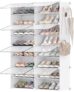 SONGMICS Sapateira de plástico, 8 compartimentos apto para 32 pares