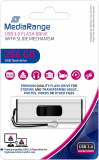 Mediarange Unidade flash USB 256 GB USB 3.0 (3.1 Gen 1) prata 100 MB/s Slide