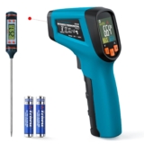 Termómetro infravermelhos laser digital + termómetro de carne 50°C~600°C