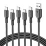 RAMPOW Cabo USB C de carregamento rápido (5 PCS)