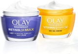 Olay Vitamina C AHA 24 creme de dia 50ml e retinol 24 MAX creme hidratante noturno 50ml