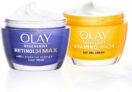 Olay Vitamina C AHA 24 creme de dia 50ml e retinol 24 MAX creme hidratante noturno 50ml