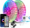 Fitas LED 30m, luzes 5050 RGB com controlo remoto 44 teclas APP Bluetooth