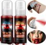 Kit maquilhagem Halloween sangue falso, 2 peças